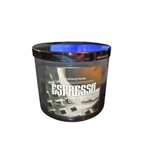 RARE Bath & Body Works Espresso Bar 3 Wick Candle 14.5oz Coffee Vanilla NEW READ